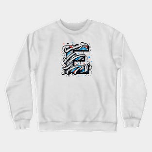 Letter E design graffity style Crewneck Sweatshirt